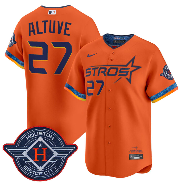 Men Houston Astros 27 Altuve orange 2025 City Connect Vapor Premier Limited Jersey